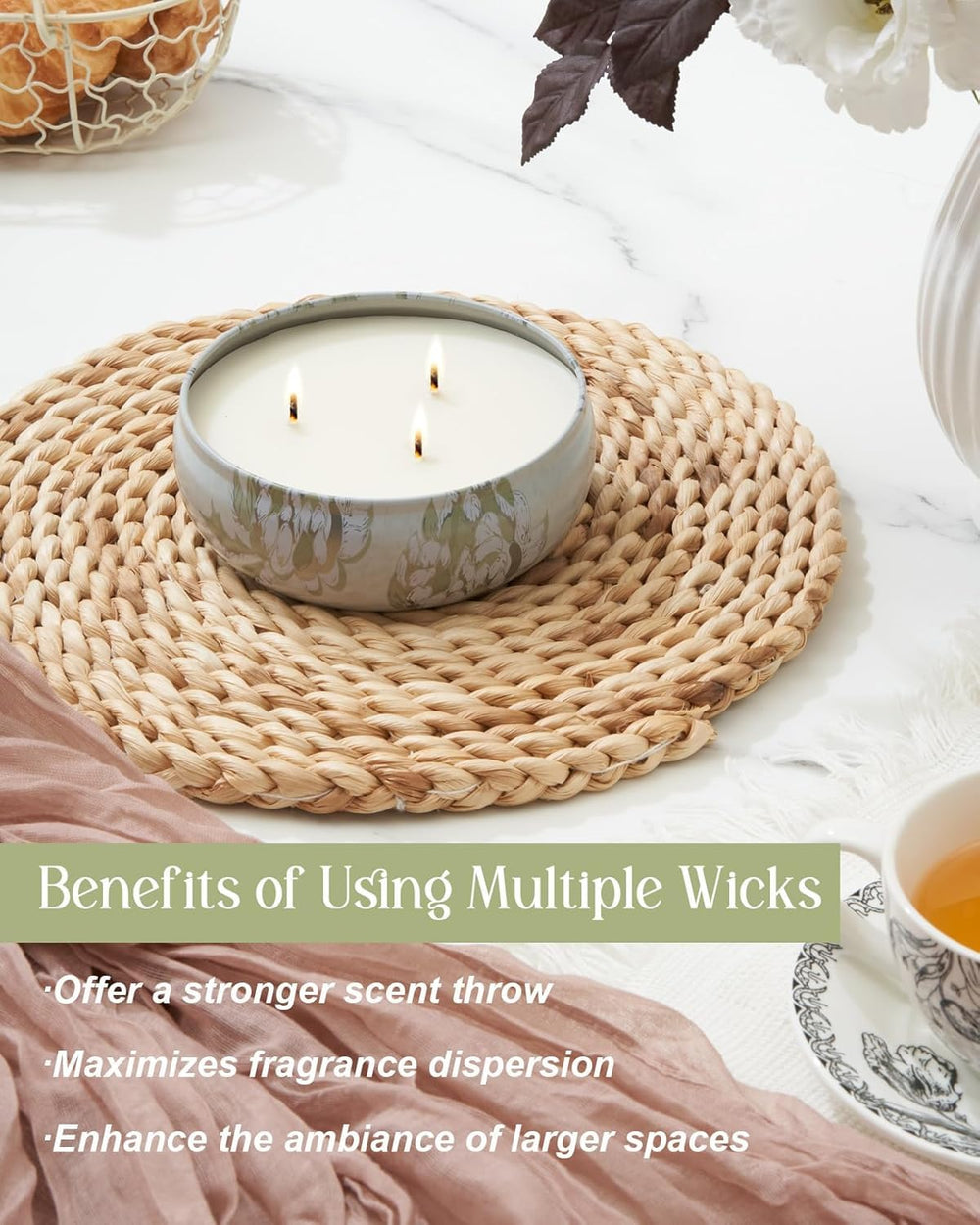 Reusable candle tin after wax has burned away