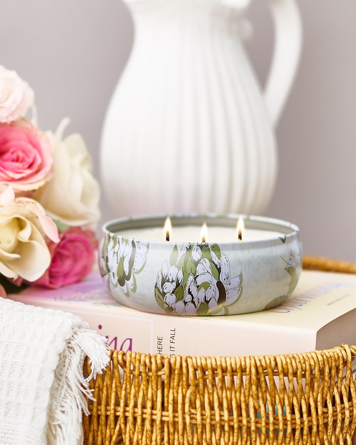 Candle in eco-friendly packaging for gifting