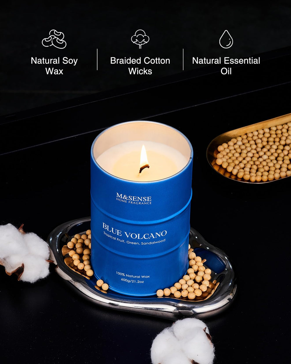 Elegant gift box packaging for candle gift