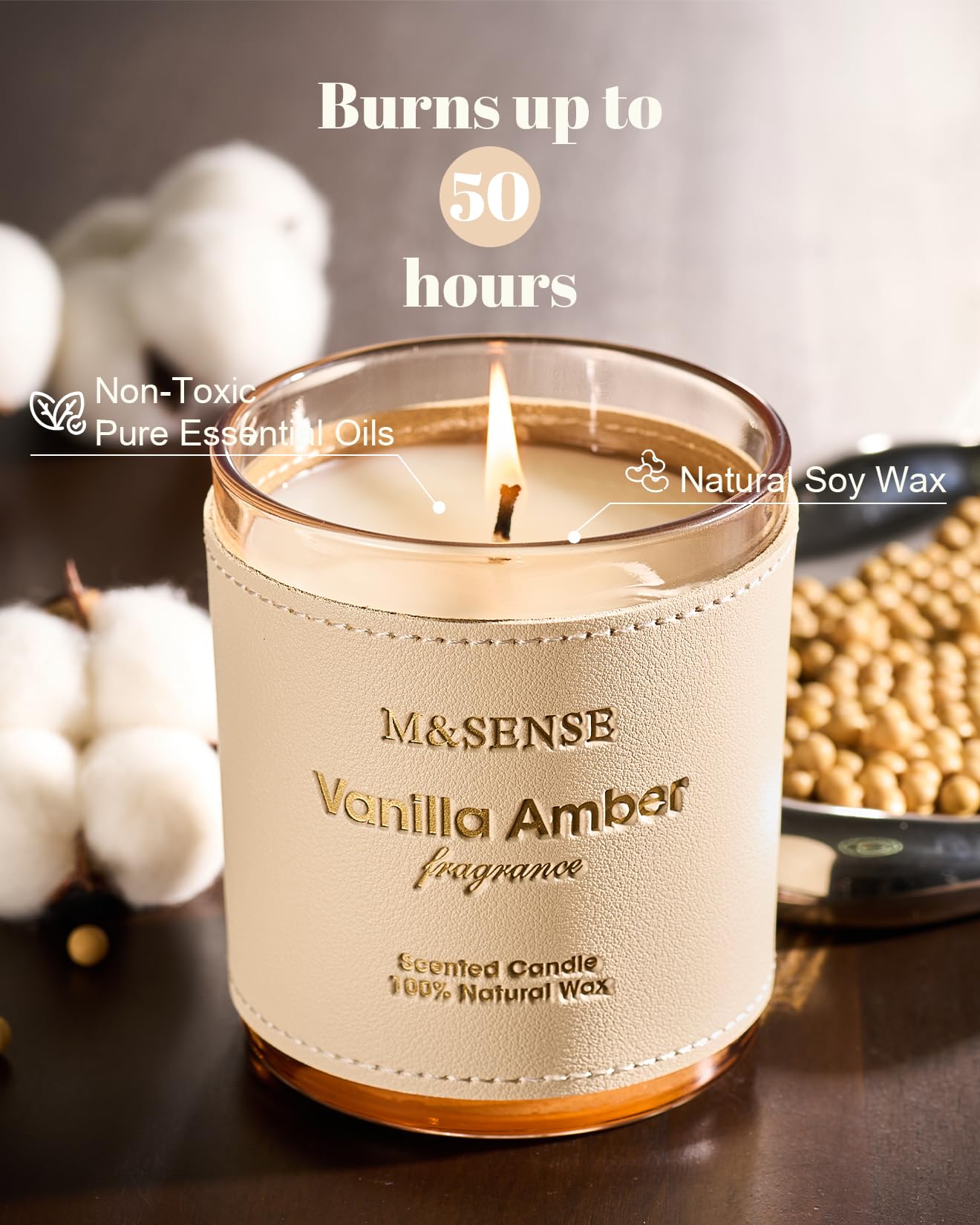 Candle packaged in premium gift box