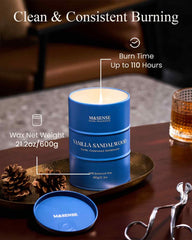 Room-filling aroma from Vanilla Sandalwood candle