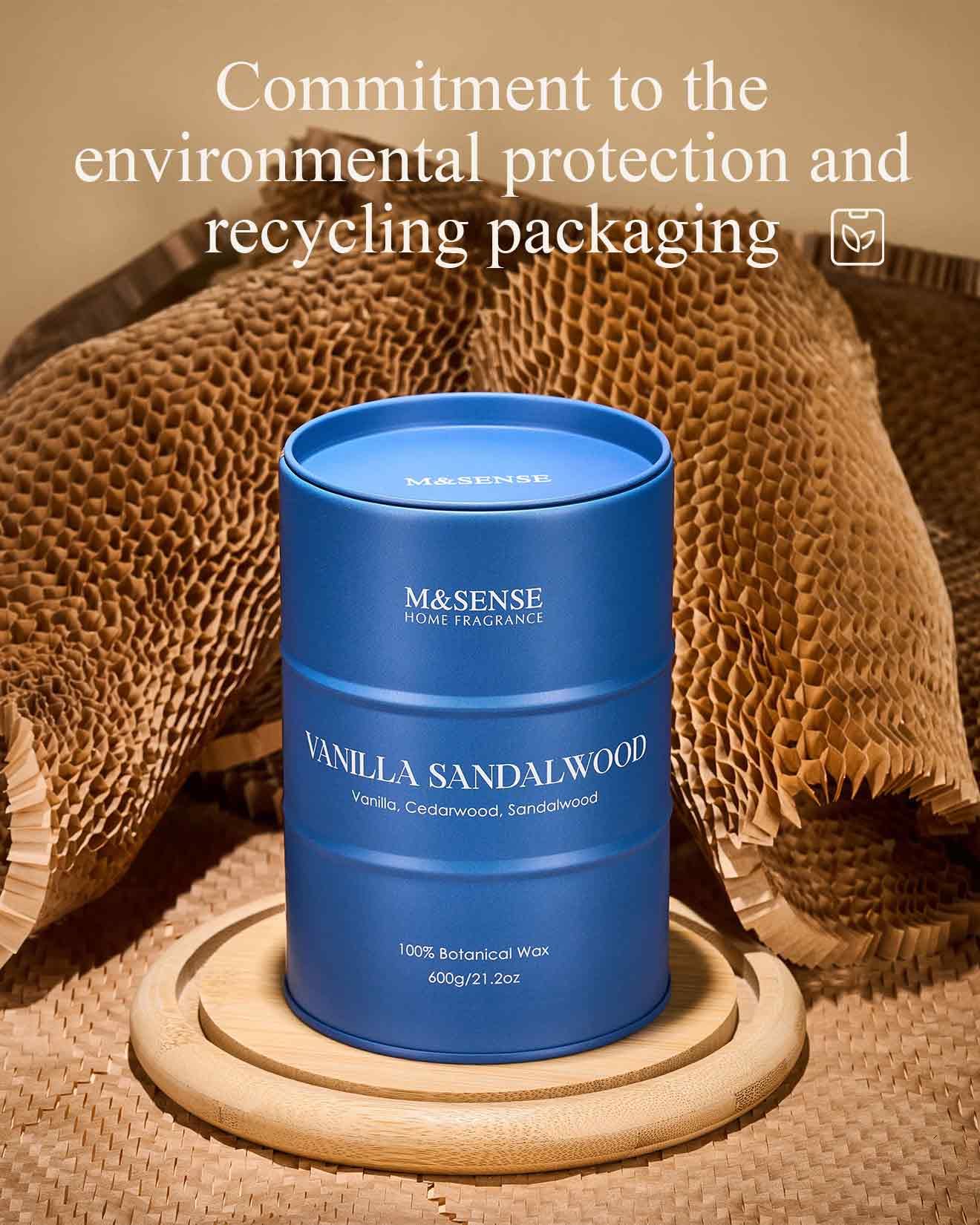 Sustainable materials: natural wax and reusable tin