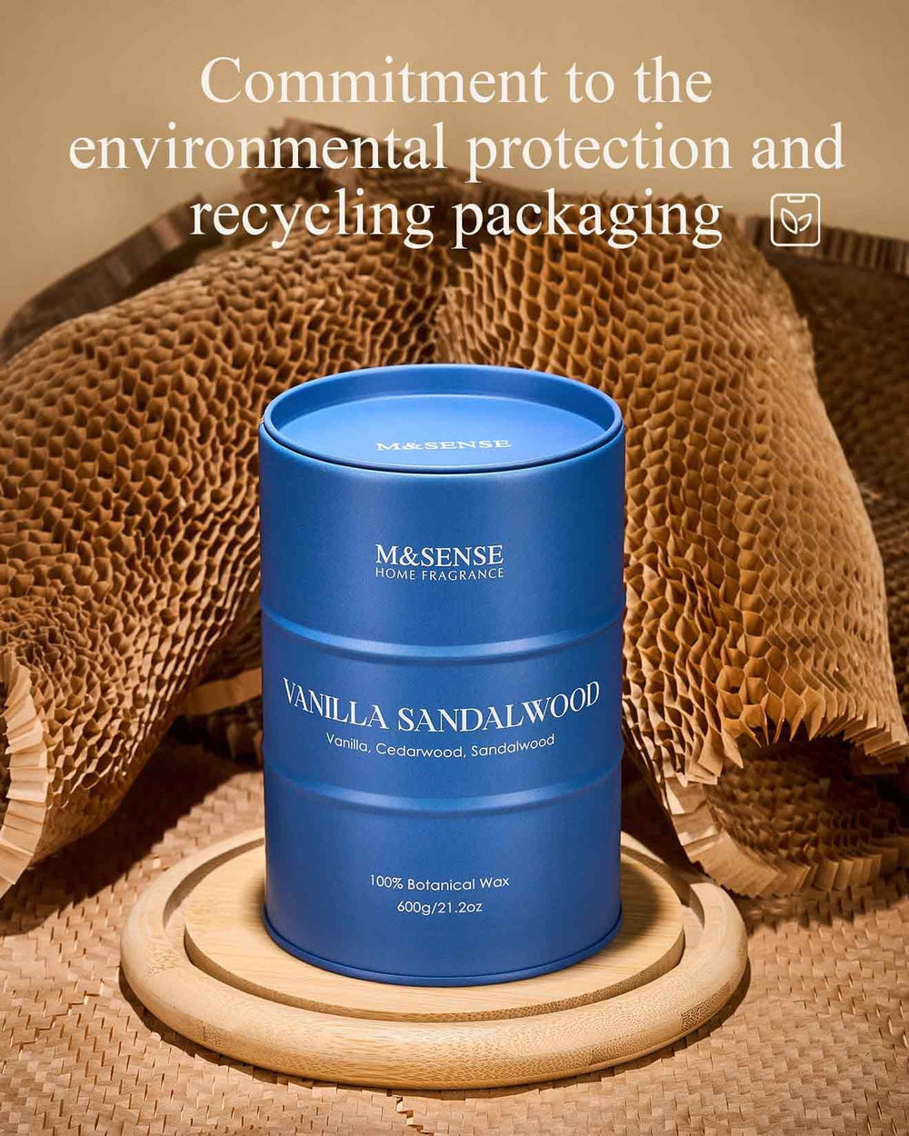 Sustainable materials: natural wax and reusable tin