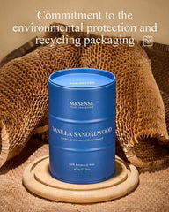 Sustainable materials: natural wax and reusable tin
