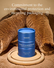 Recyclable tin and sustainable materials used in candle