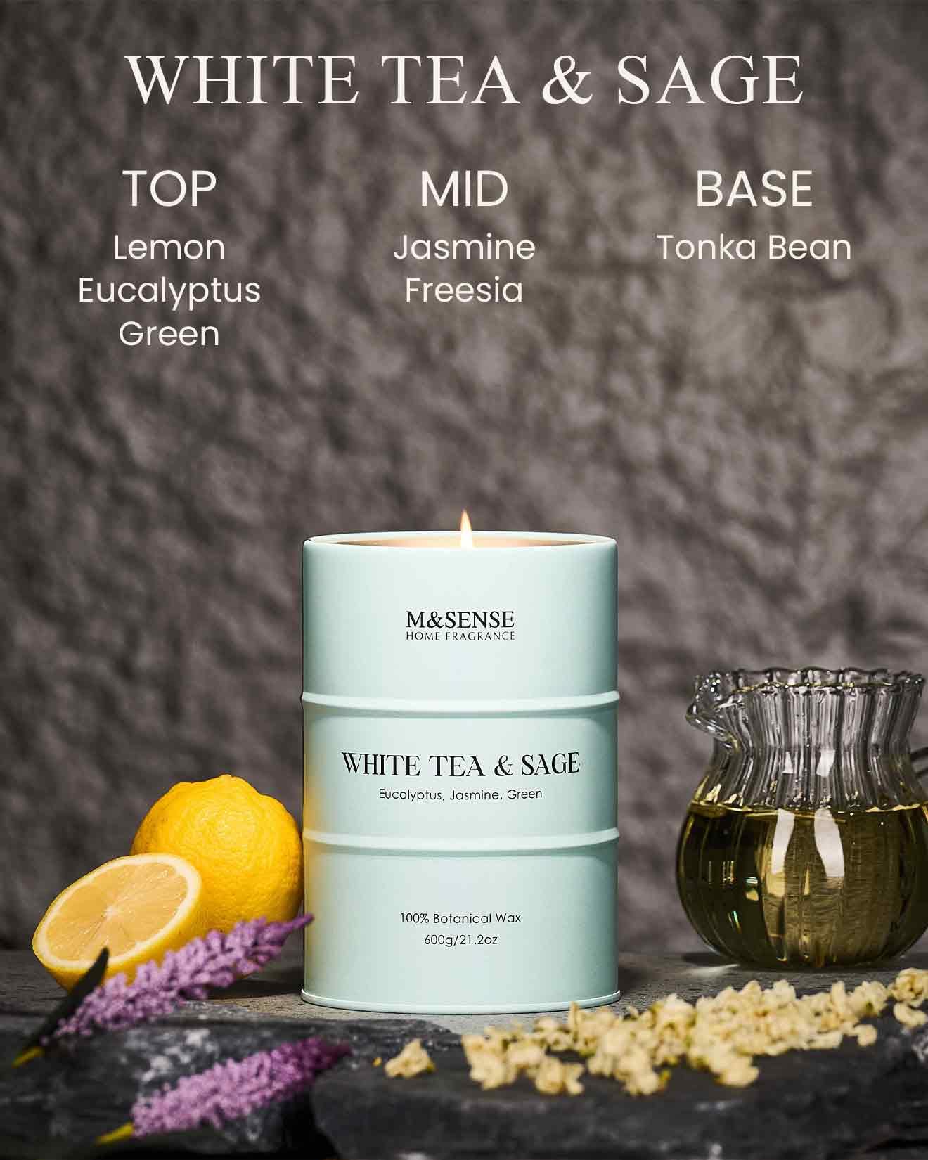 Close-up of natural soy-palm wax blend in M&SENSE candle