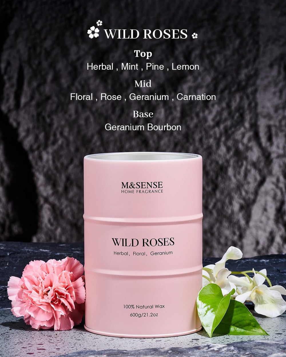 MSENSE Wild Rose candle gift box