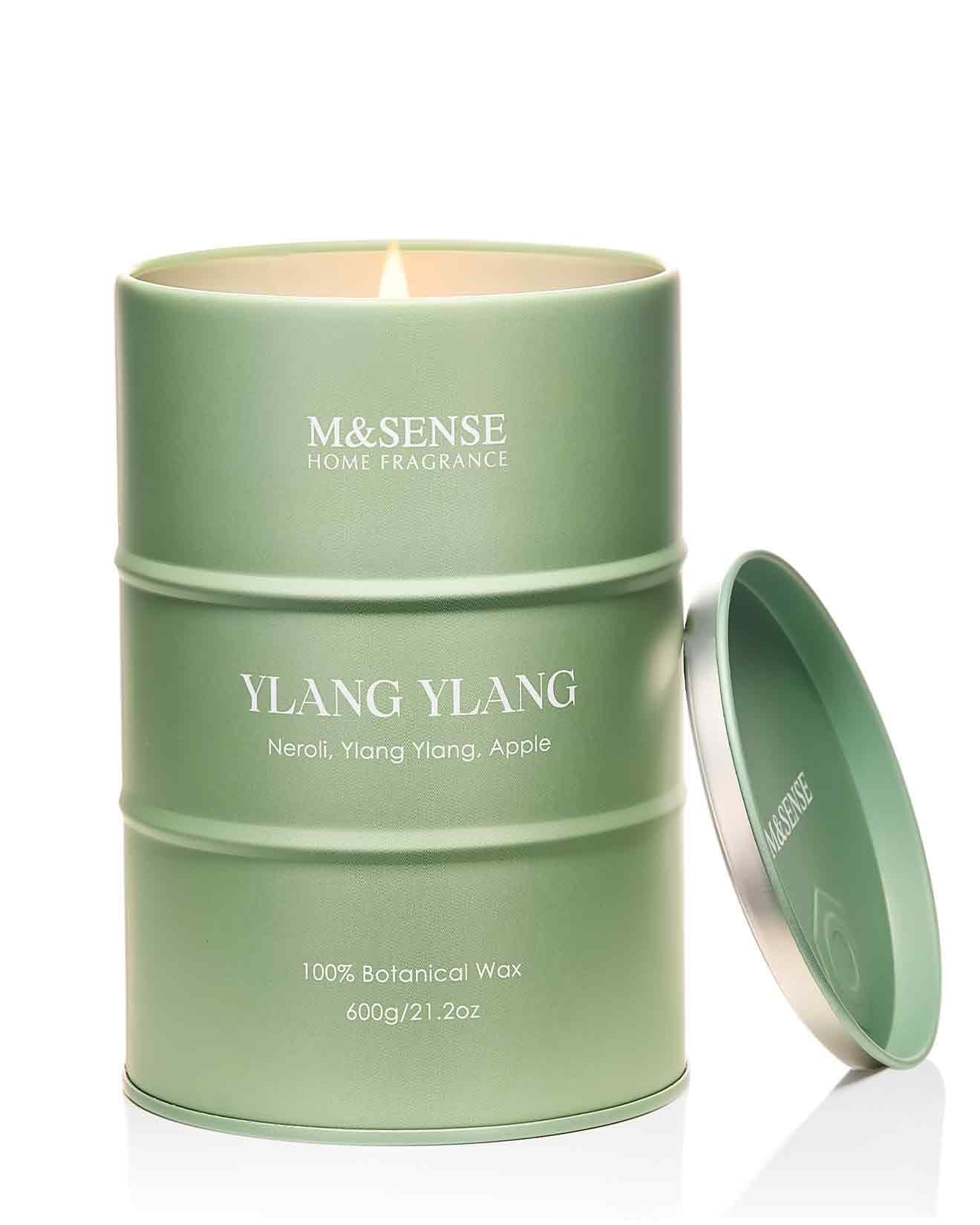 M&SENSE Ylang Ylang scented candle in large 21.2oz tin