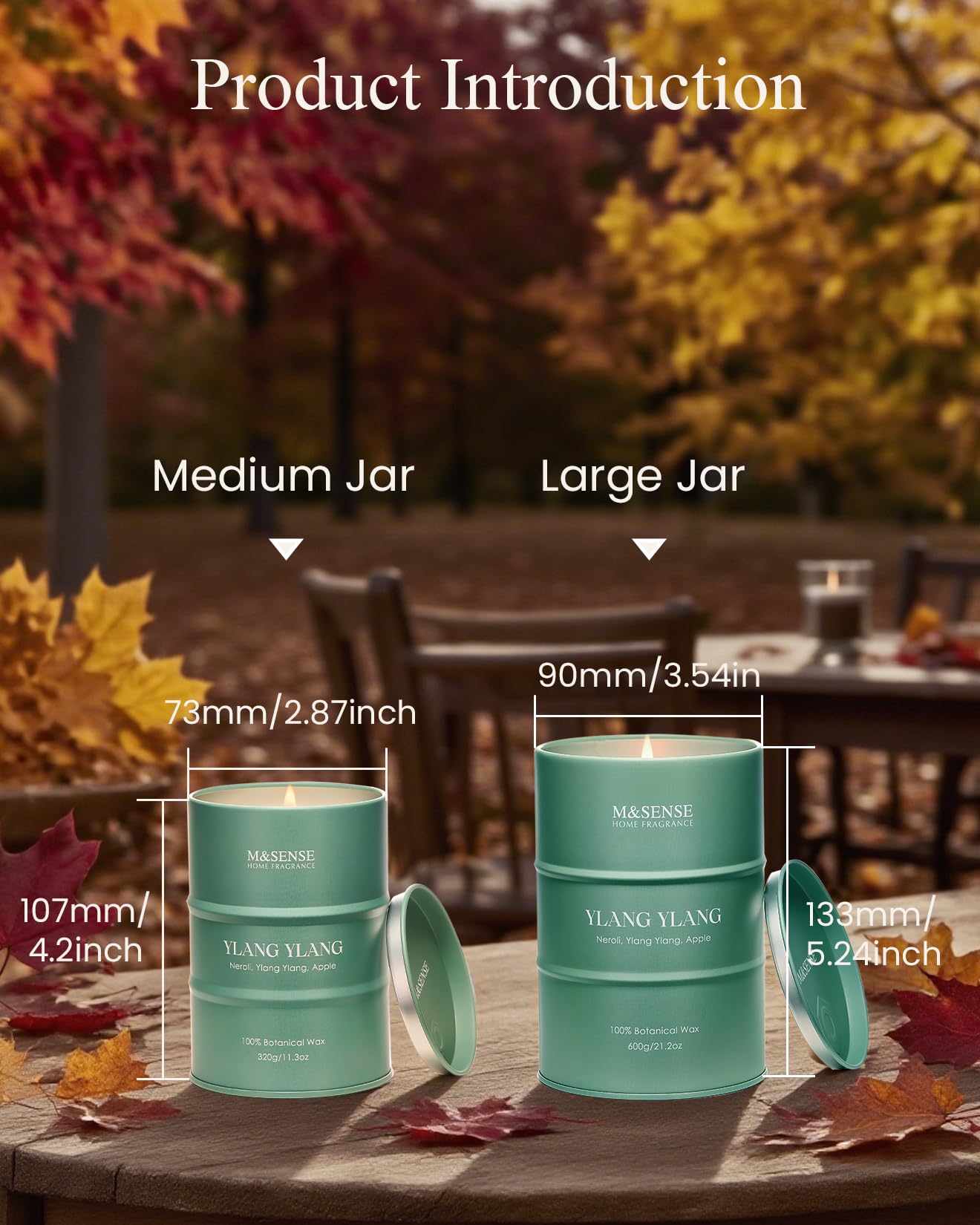 Elegant gift packaging for M&SENSE Ylang Ylang candle