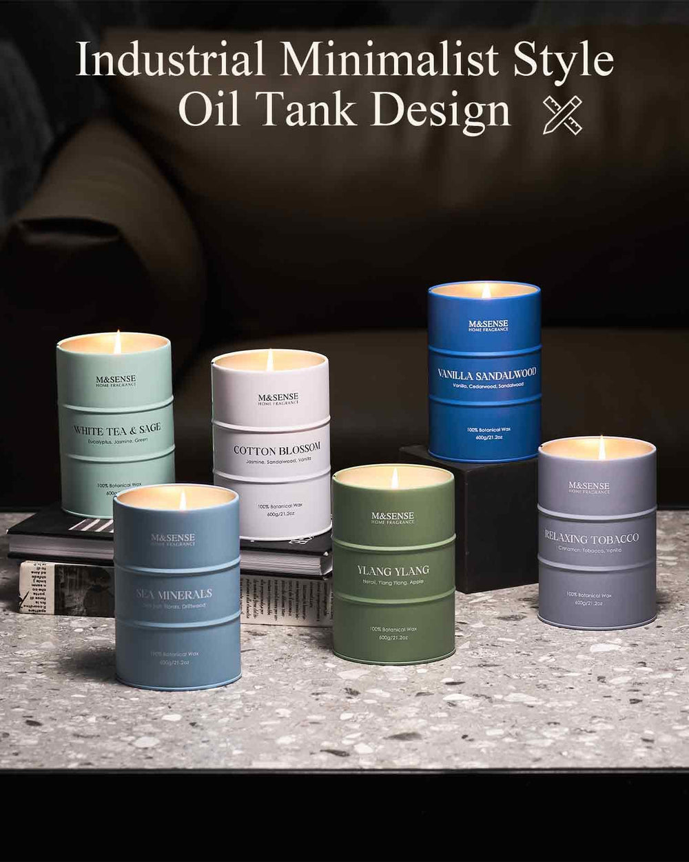 Candle packaging with recycled honeycomb paper