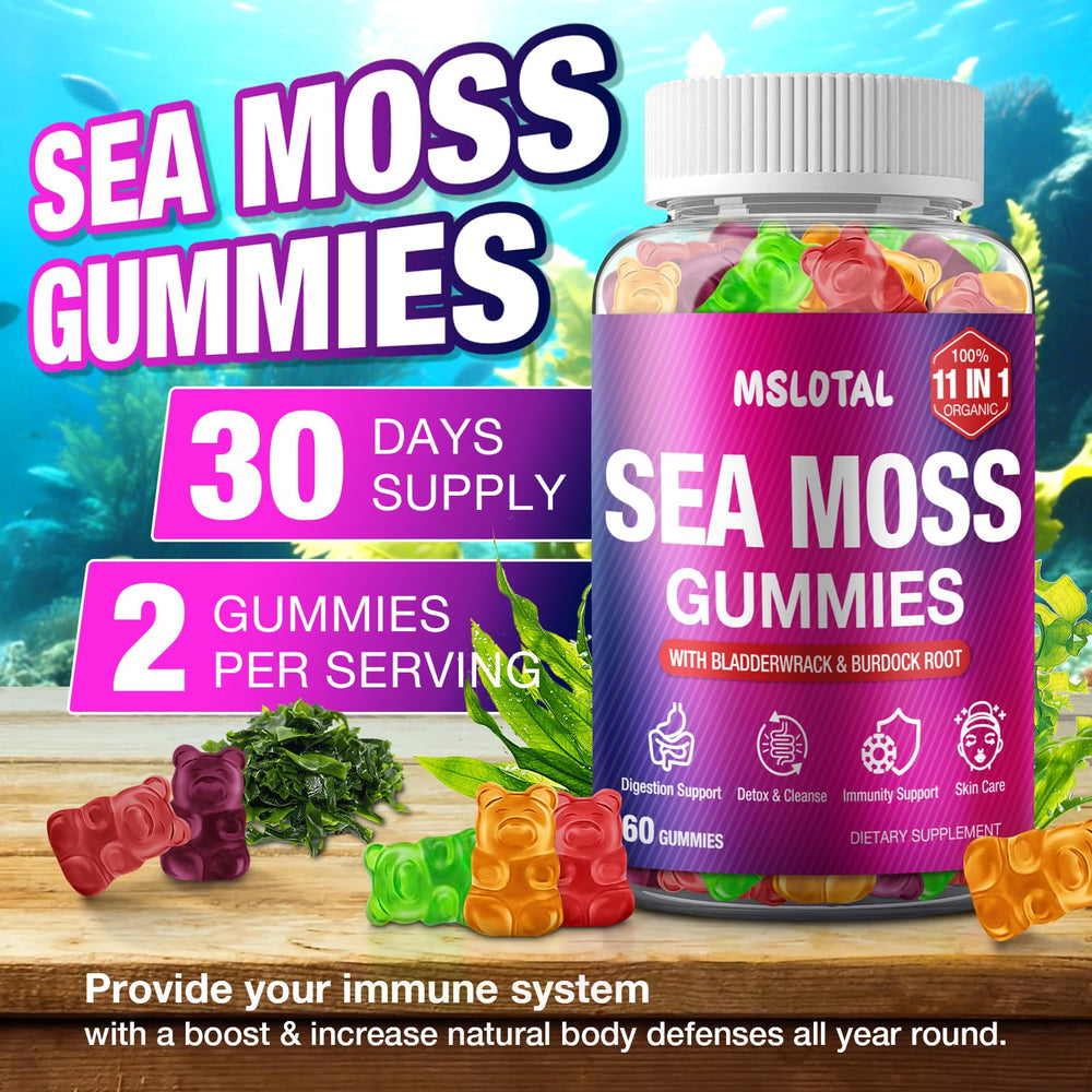 Product packaging display emphasizing organic, vegan and immune support