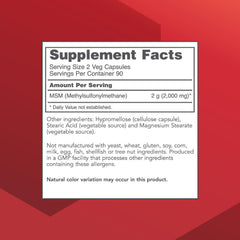 Joint health support illustration with MSM