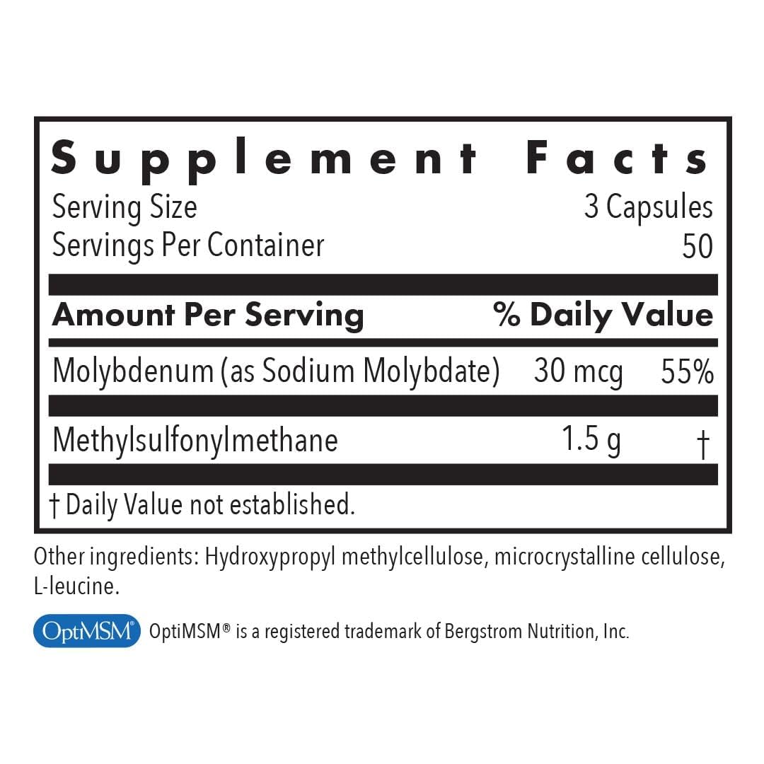 Close up of MSM powder capsules for hair growth