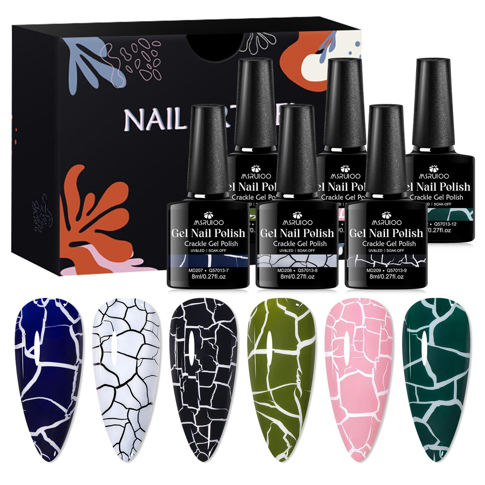 MSRUIOO 3D crackle pink nail polish creates bold texture with a quick air-dry finish.