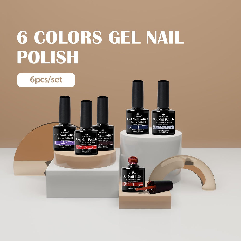 MSRUIOO base color silver crackle look adds metallic shimmer.