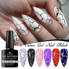 MSRUIOO blue crackle gel adds bold texture and contrast.