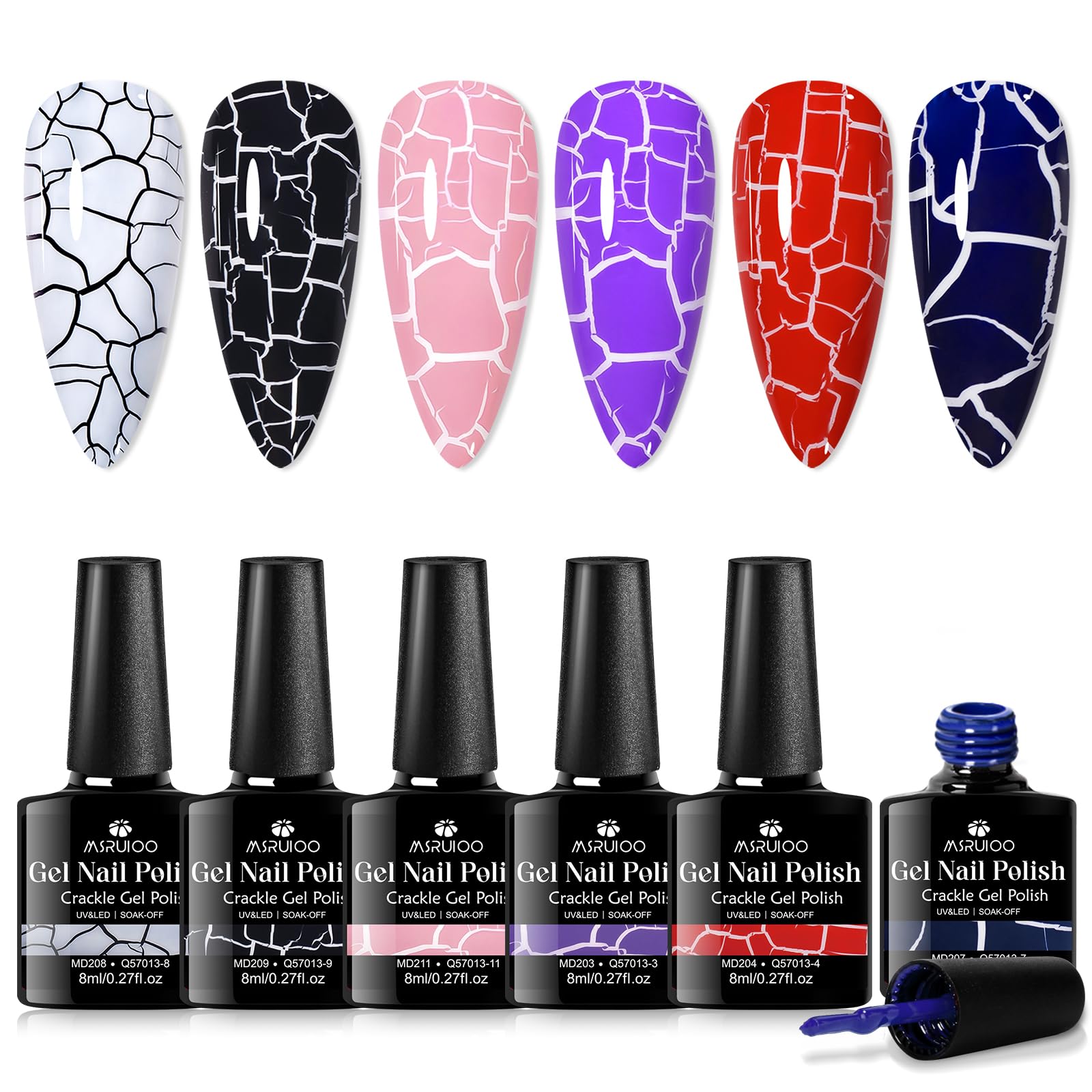 MSRUIOO crackle gel brush in action for smooth, easy application.