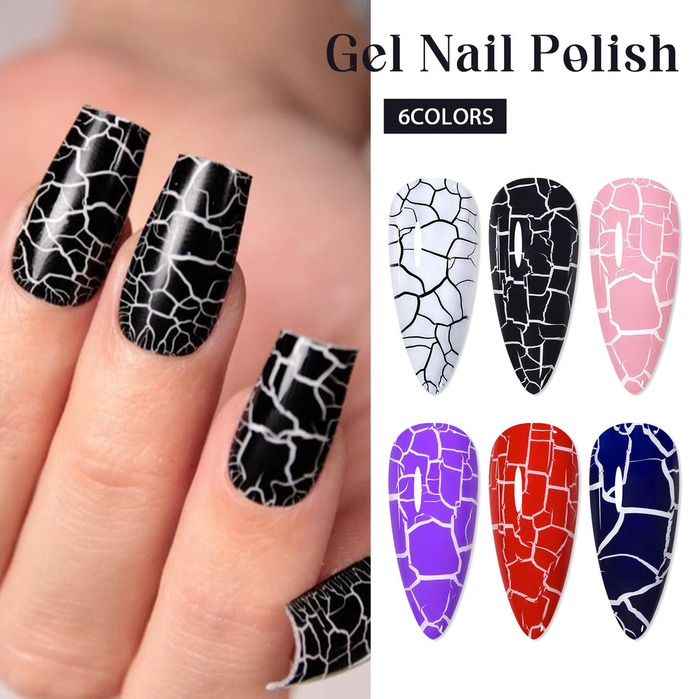 MSRUIOO purple crackle gel creates eye-catching patterns.
