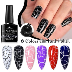 MSRUIOO white crackle gel creates delicate crackle texture.
