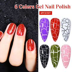 MSRUIOO black crackle gel polish for striking, high-contrast nails.