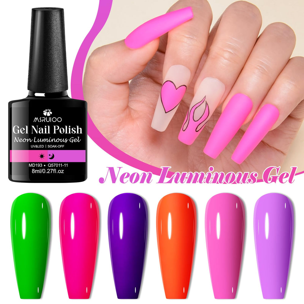 MSRUIOO gel polish curing under UV/LED for quick salon-like results.