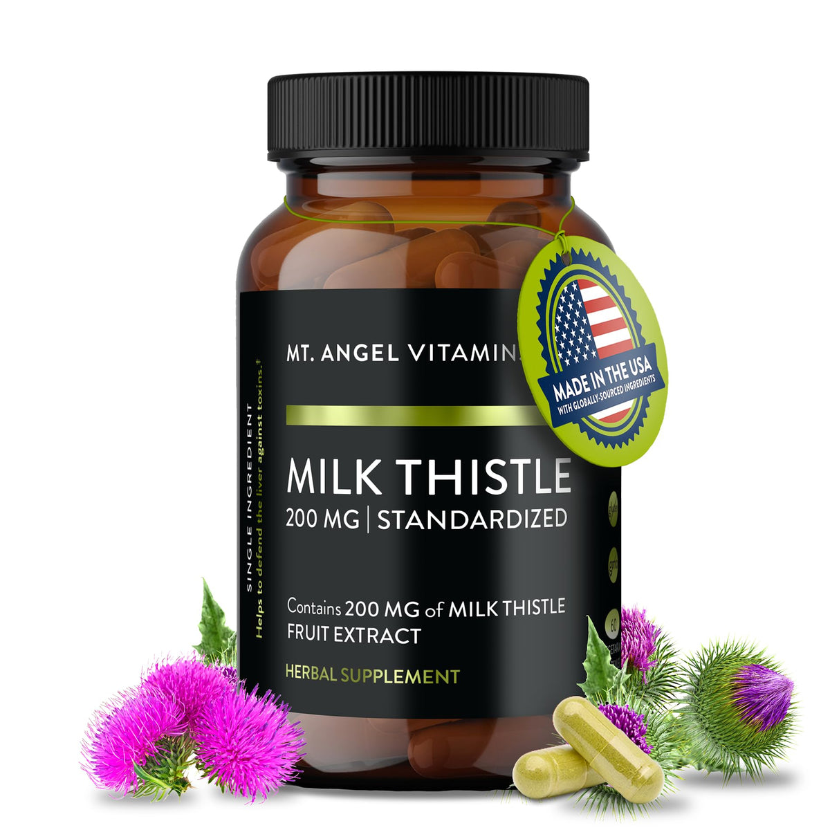 Mt. Angel Milk Thistle bottle – 60 capsules