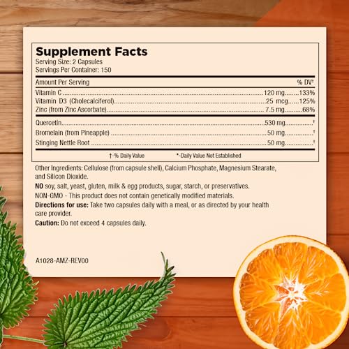 Mt. Angel Vitamins quercetin capsules closeup highlights powerful flavonoid protection for everyday wellness.