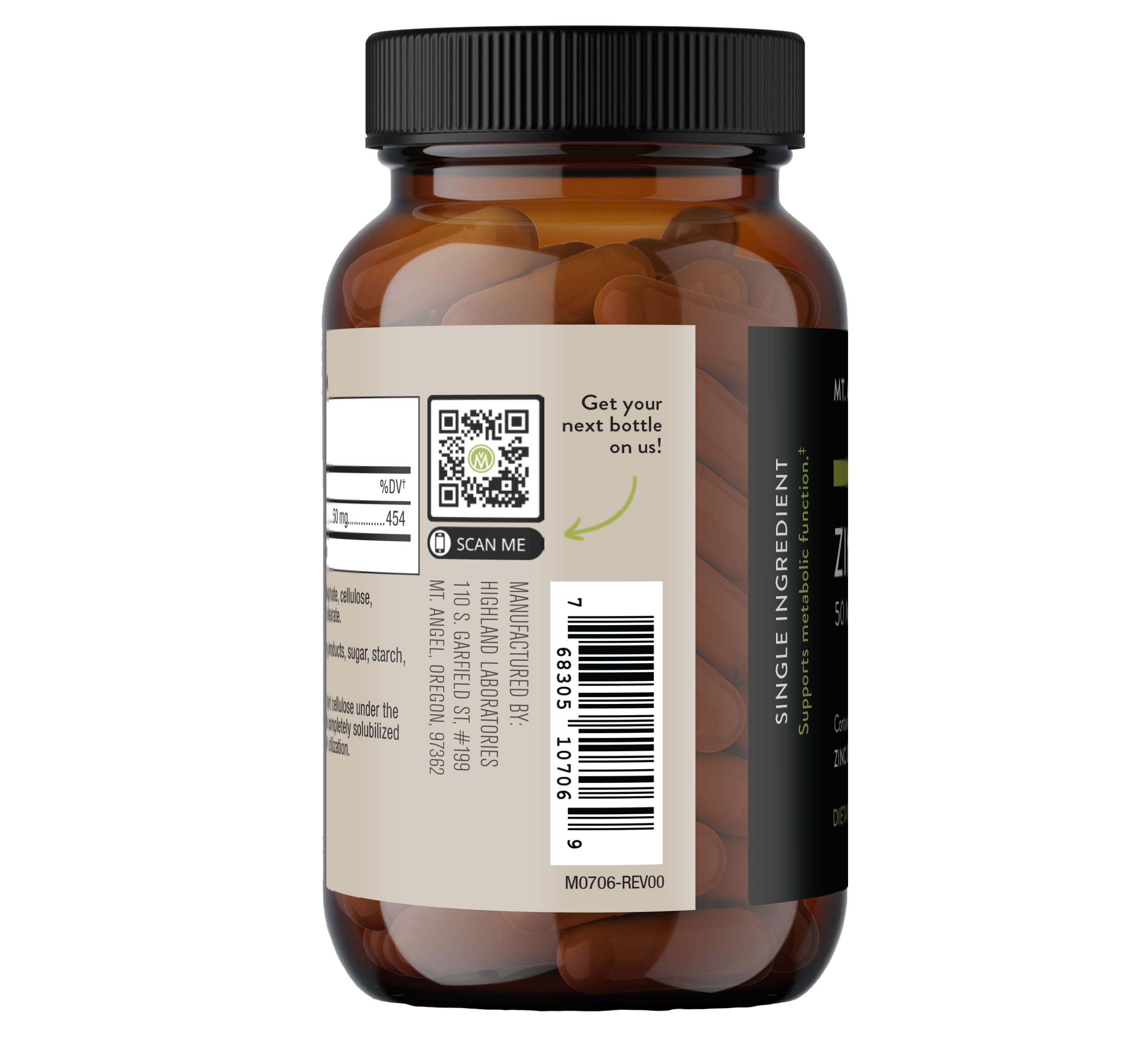 Non-GMO and gluten-free zinc supplement badge