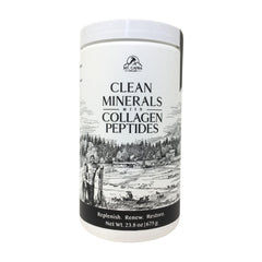 Mt Capra Clean Minerals with Collagen Peptides bottle on white background