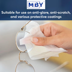 Non-scratching, streak-free lenses with MTBHY wipes