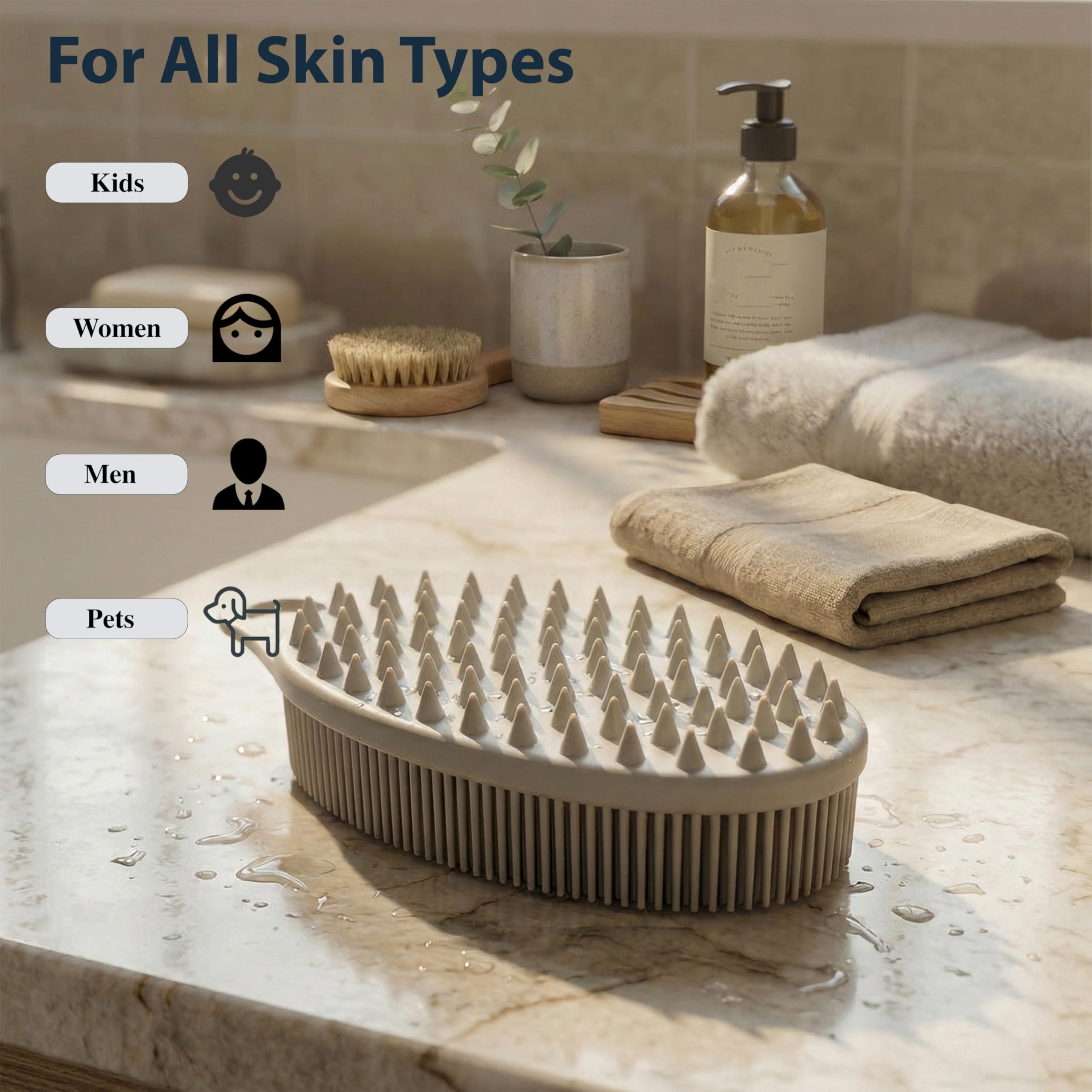 MtBoi durable silicone brush with long life and cleansing power.