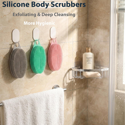 MtBoi scrubber showing long soft bristles for gentle body cleansing.