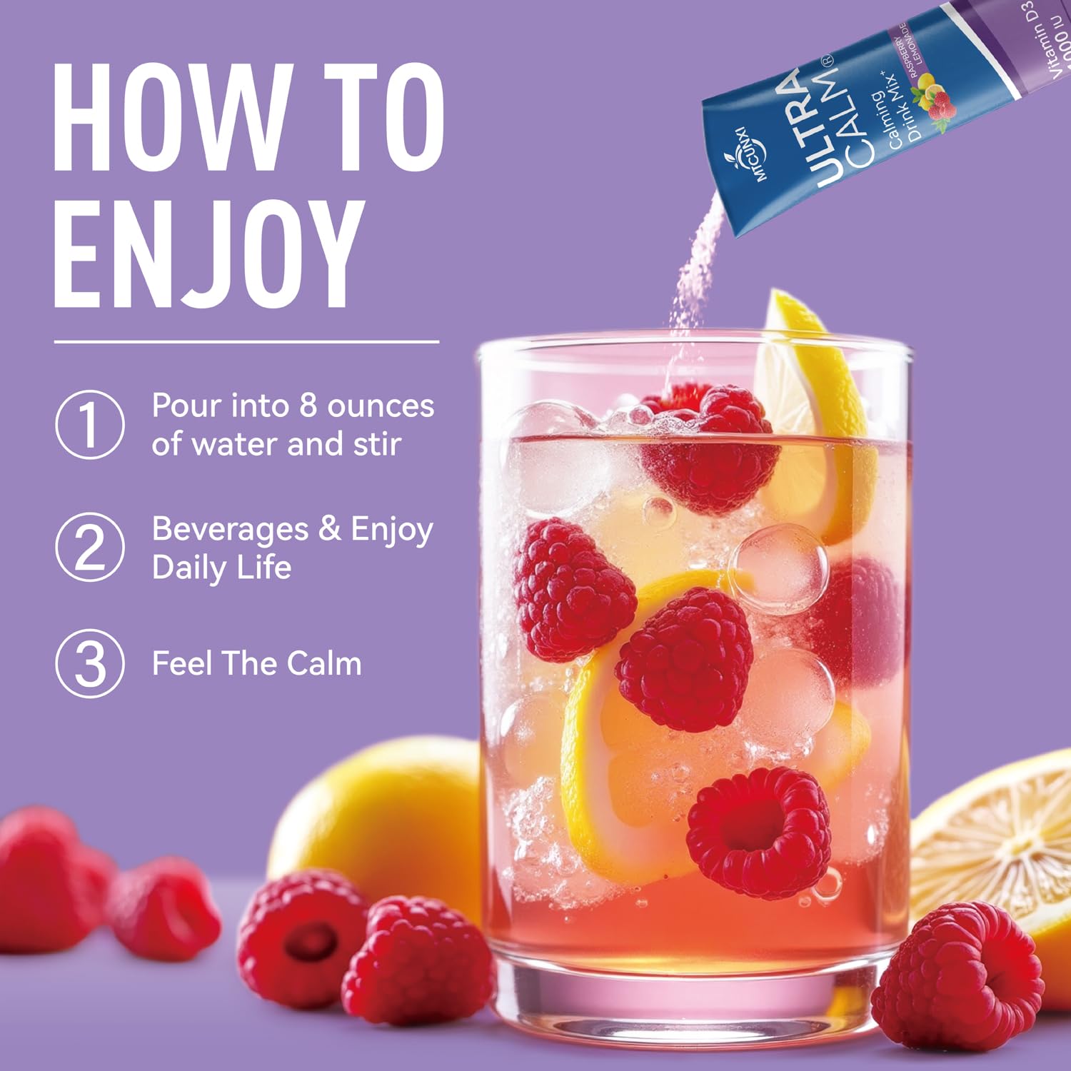 Sugar-free Raspberry Lemonade drink mix dry powder