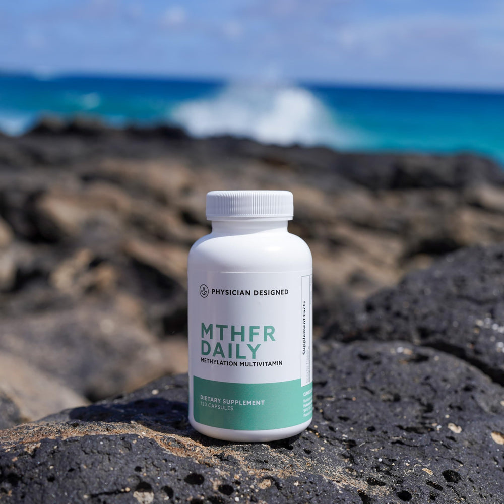 Close-up of MTHFR Daily Multivitamin tablets