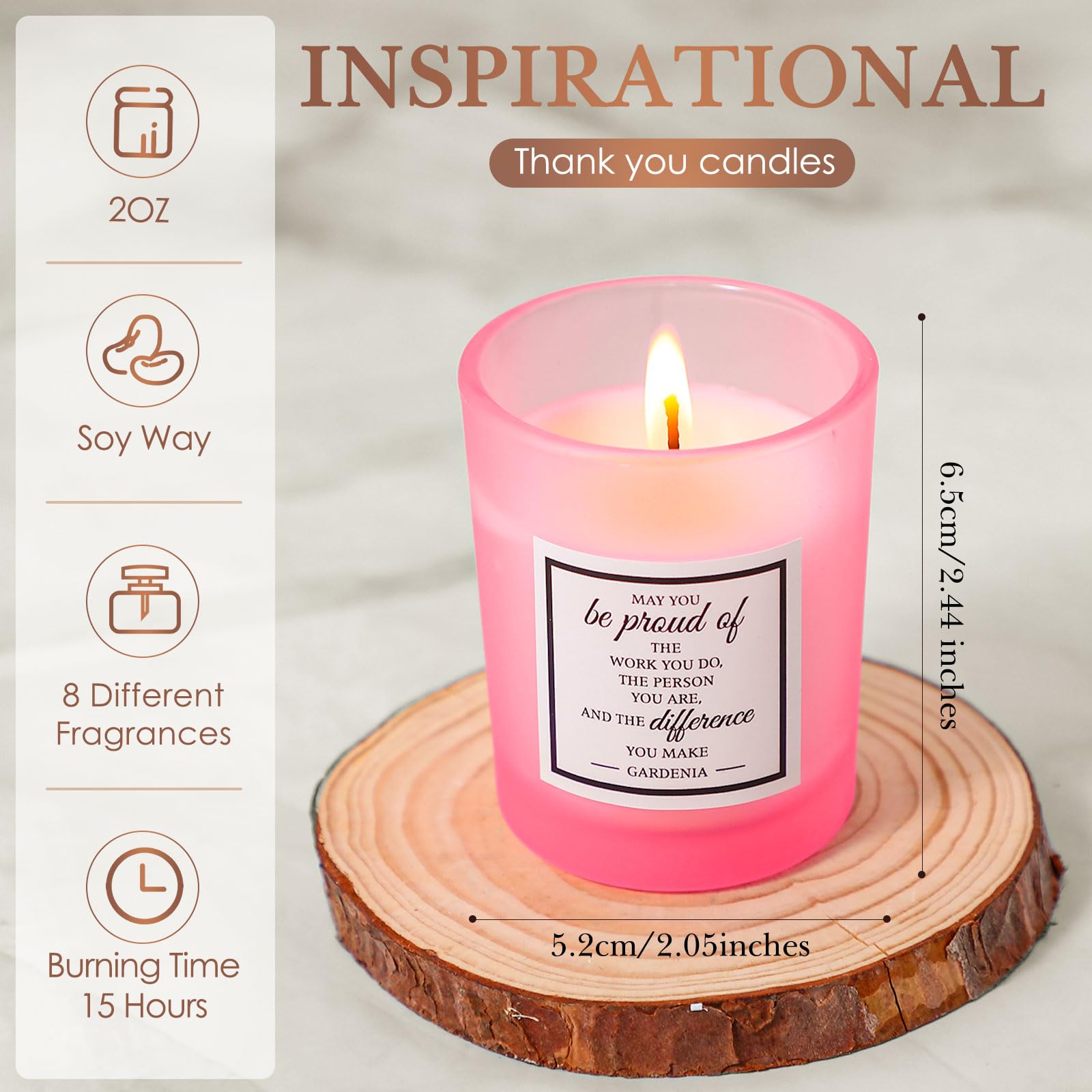 Assorted fragrances list includes lavender, vanilla, gardenia, rosemary, rose, mint, jasmine, lemon