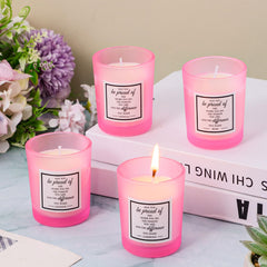 Soy wax candles with cotton wicks in a bulk gift set