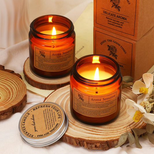 English pear and freesia candle from MTLEE set