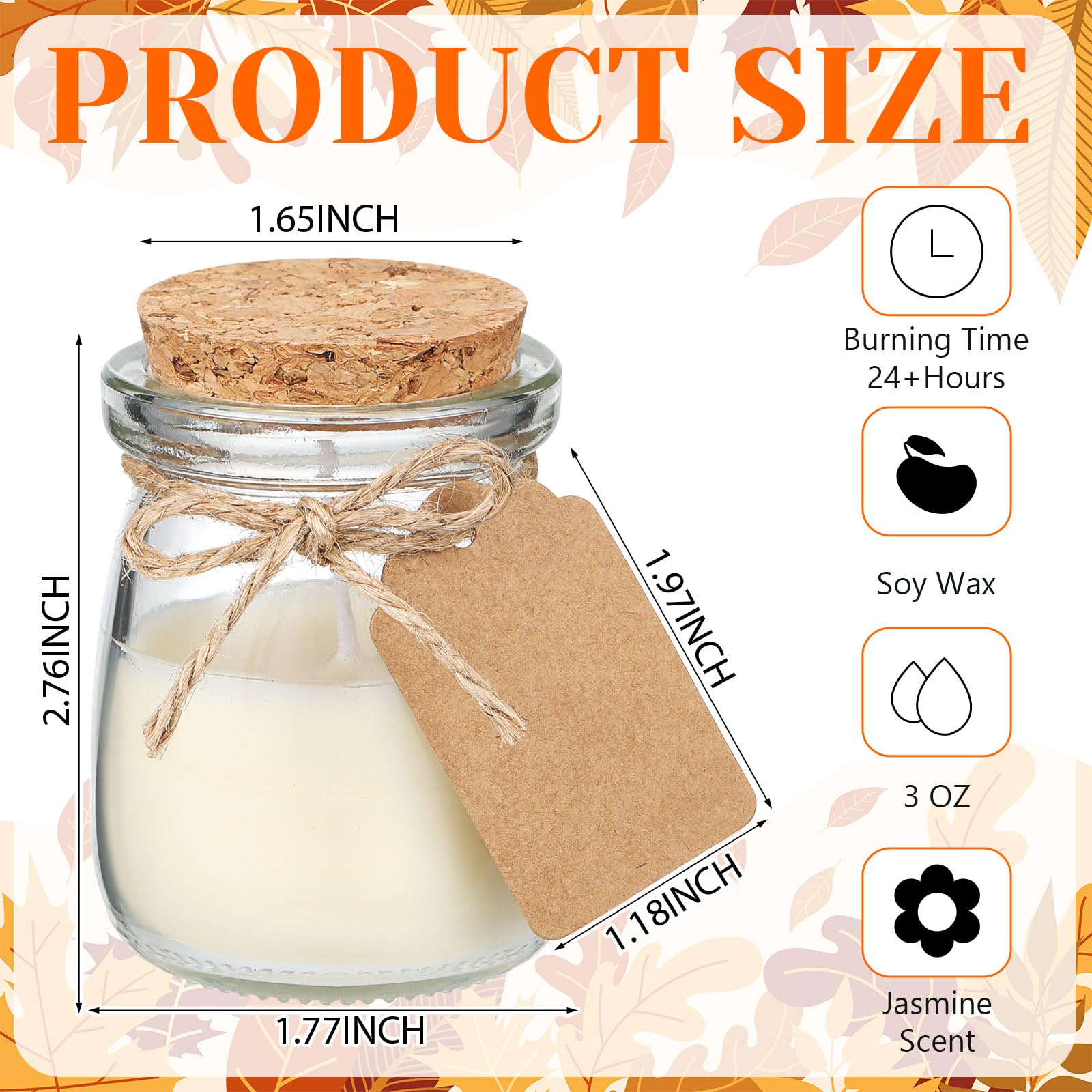 Wedding and event decor use on table with pumpkin candles