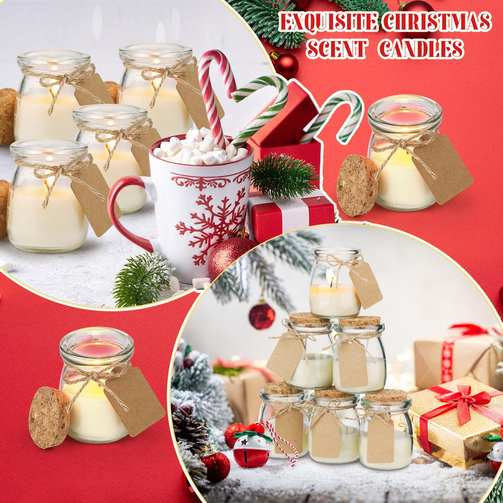 Eve scent candle in a jar with handwritten tag for gifts