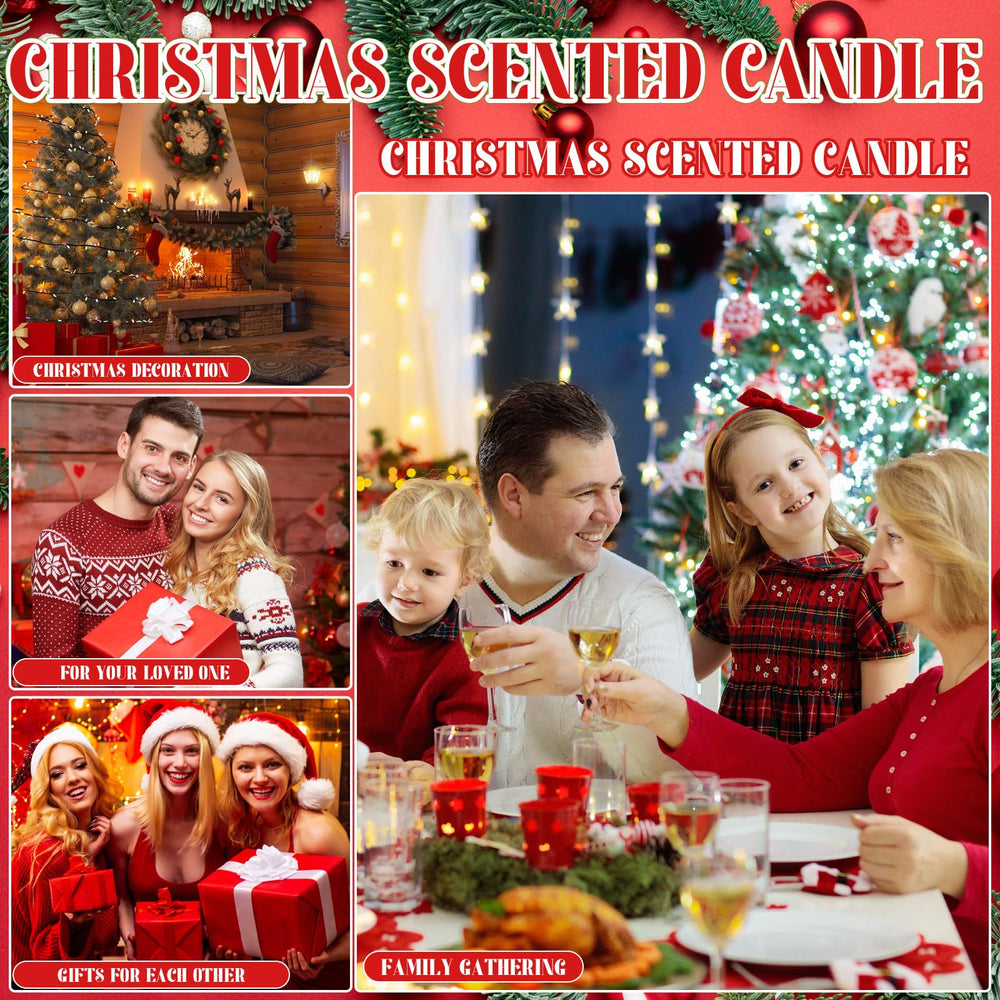 Wedding or holiday decor with MTLEE Christmas jar candles on table