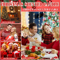 Wedding or holiday decor with MTLEE Christmas jar candles on table