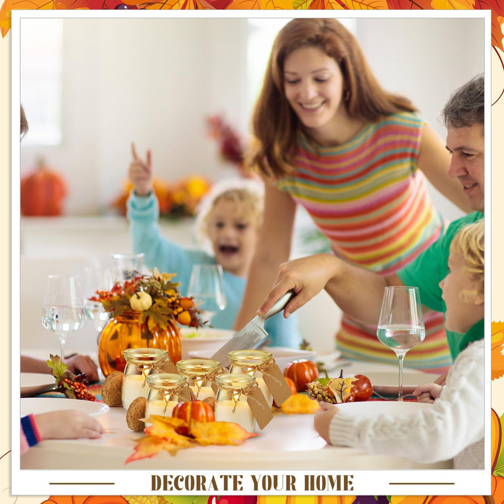 Apple pie scented candle jar with kraft label