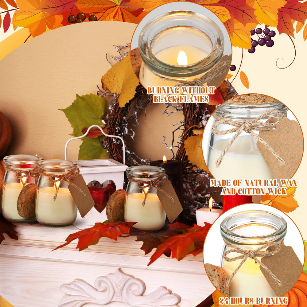 Flat lay of candles with DIY cards for home decor