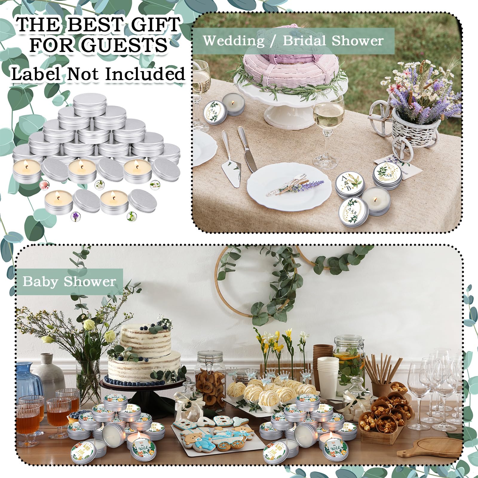 Soy wax candle with essential oils in iron tin