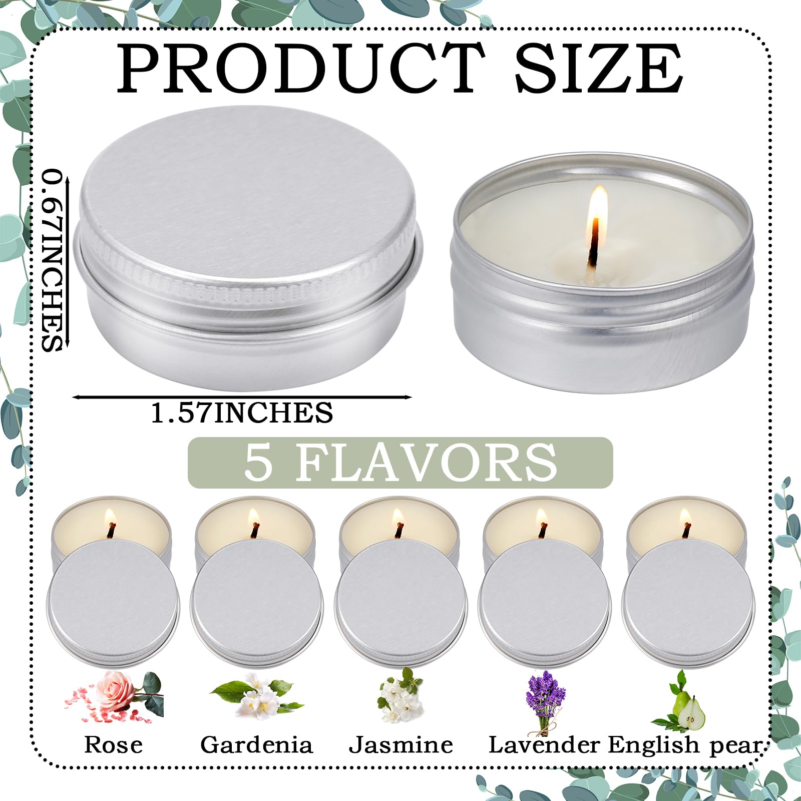 Rustic iron tin candle with lid for party decor