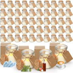 MTLEE 50 Pcs Winter Jar Candles Gift Set packaged for gifting