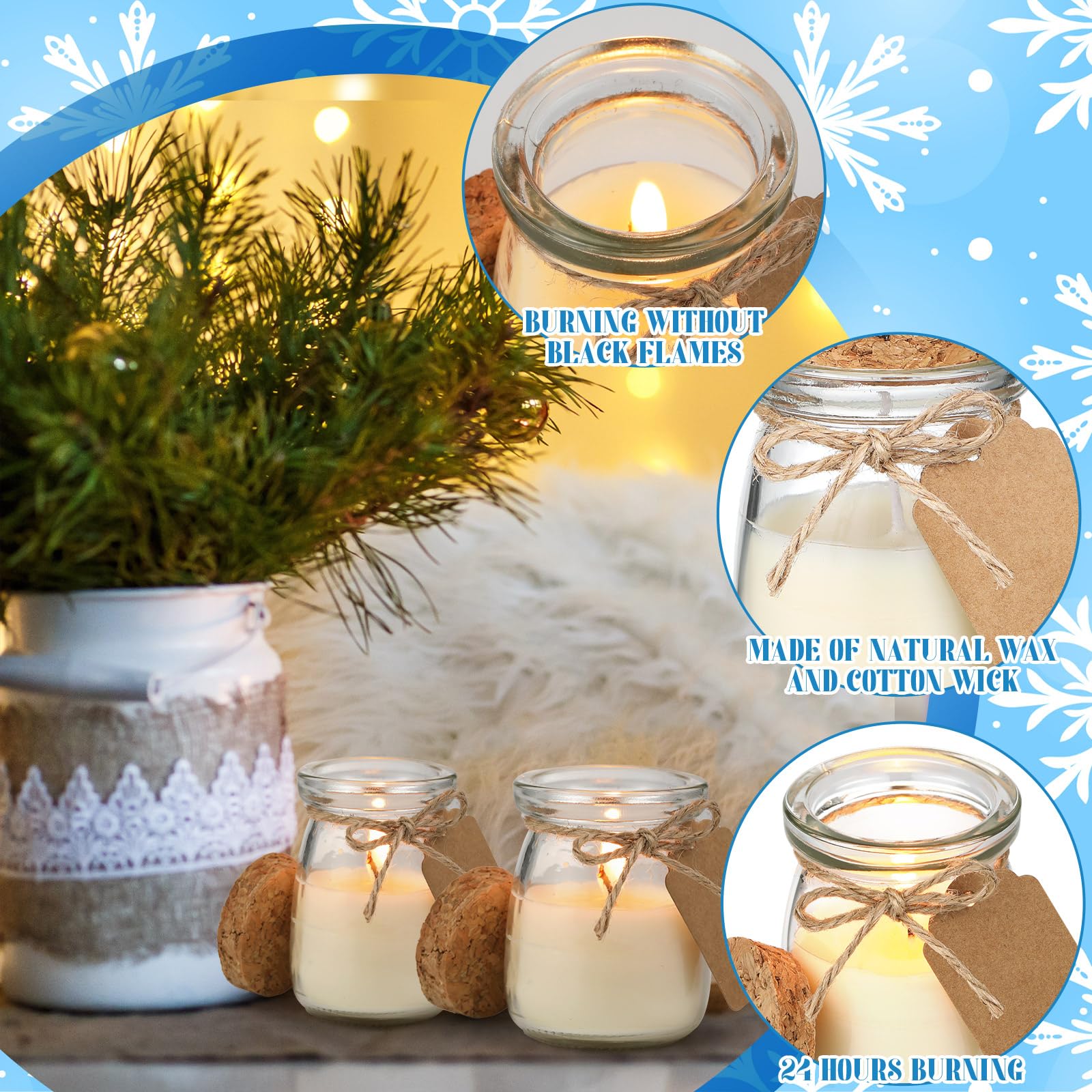 End view of candle set ready for gifting and home decor