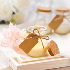 MTLEE Jasmine scented glass jar candle highlighting natural soy wax