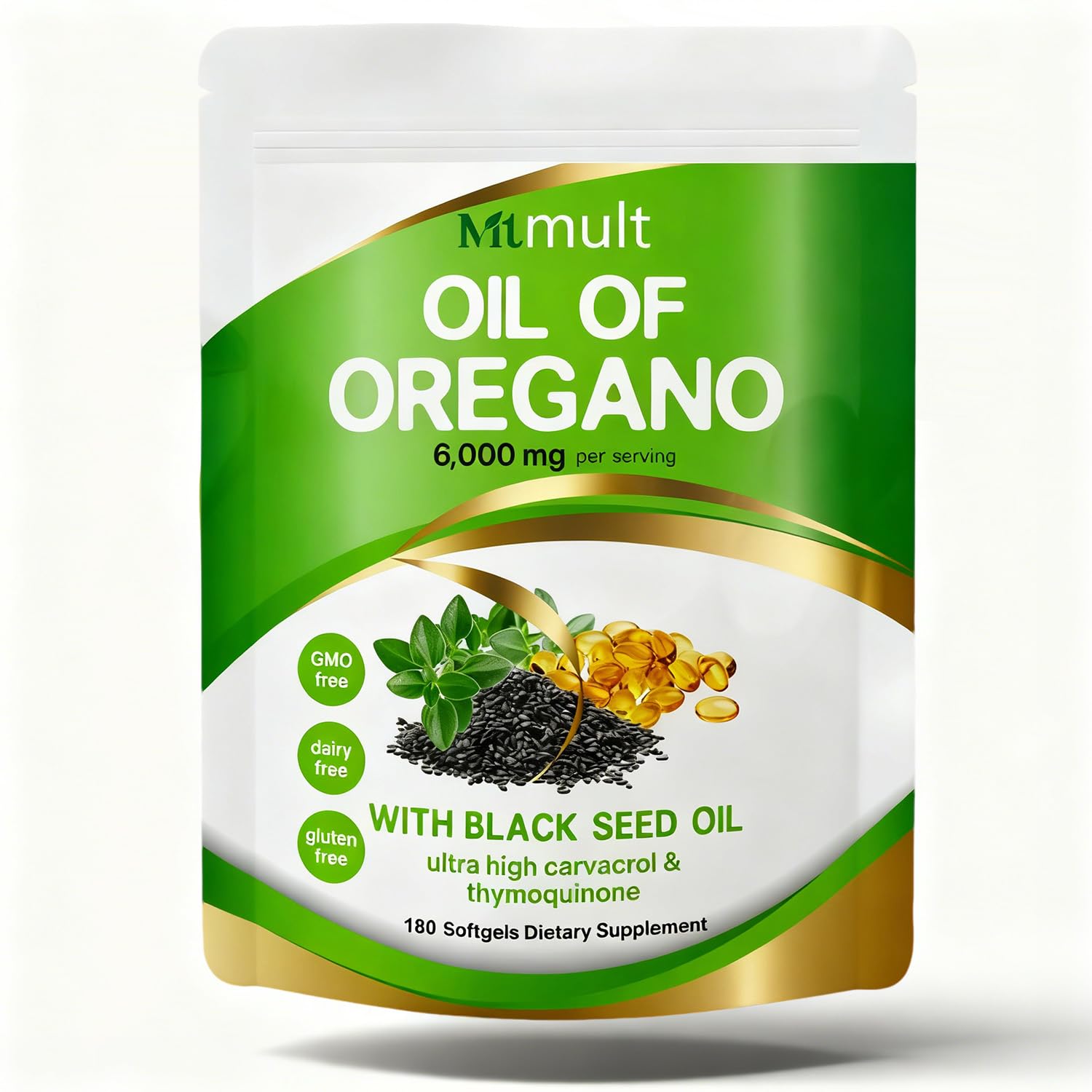 MTMULT oregano oil blend capsules - 180 softgels