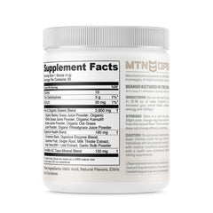 Front view of the product tub with branding and flavor indicators